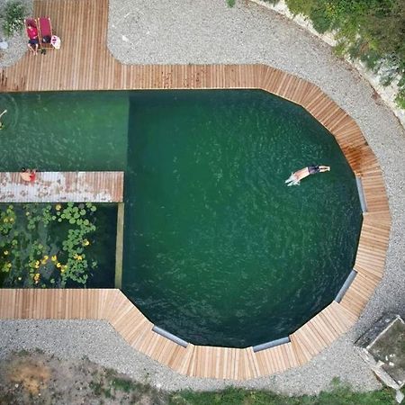 Grand Gite Les Cabanes De Fallot Pour 19 Personnes - Piscine Naturelle L'isle-Bouzon Esterno foto