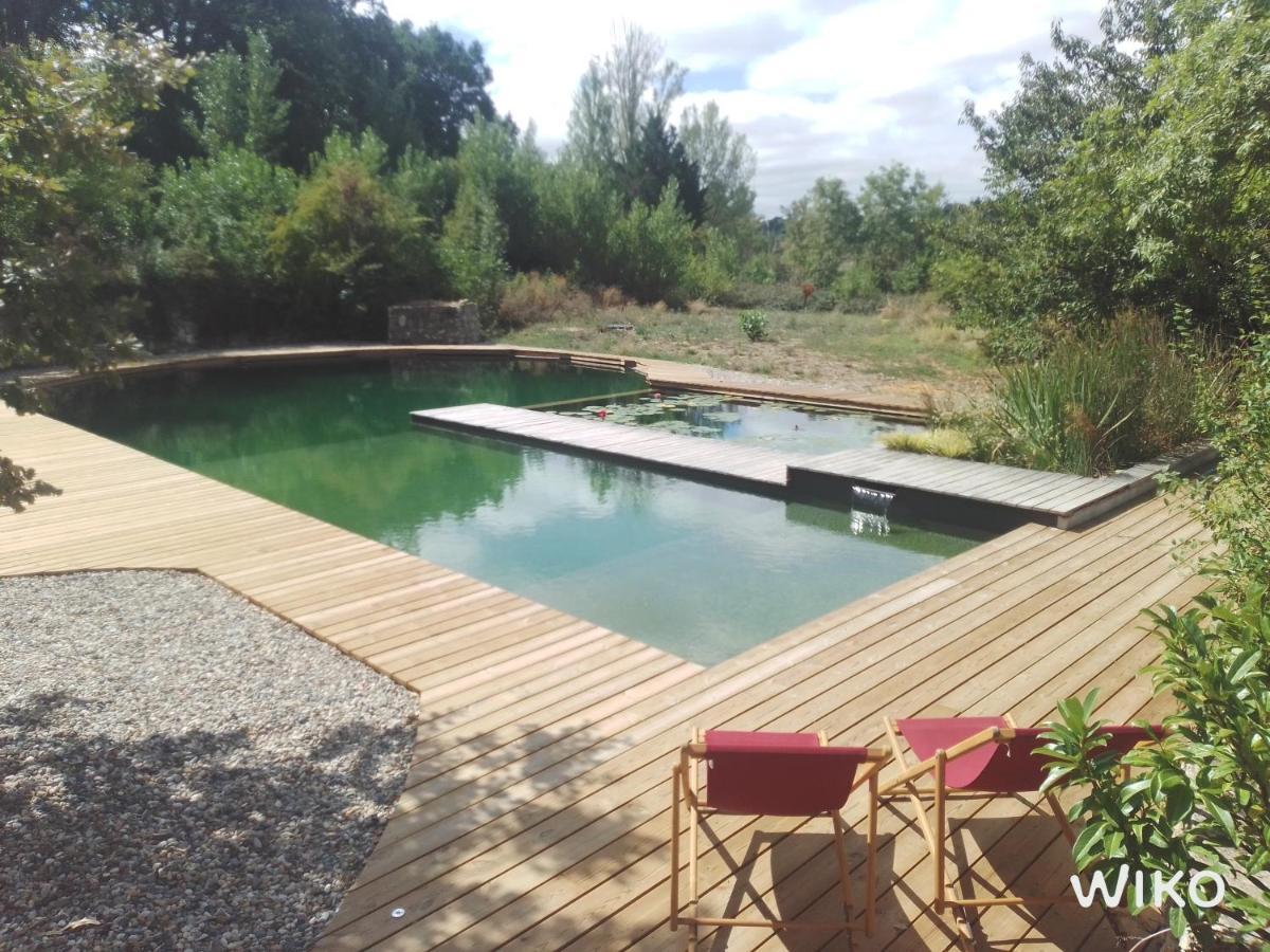 Grand Gite Les Cabanes De Fallot Pour 19 Personnes - Piscine Naturelle L'isle-Bouzon Esterno foto